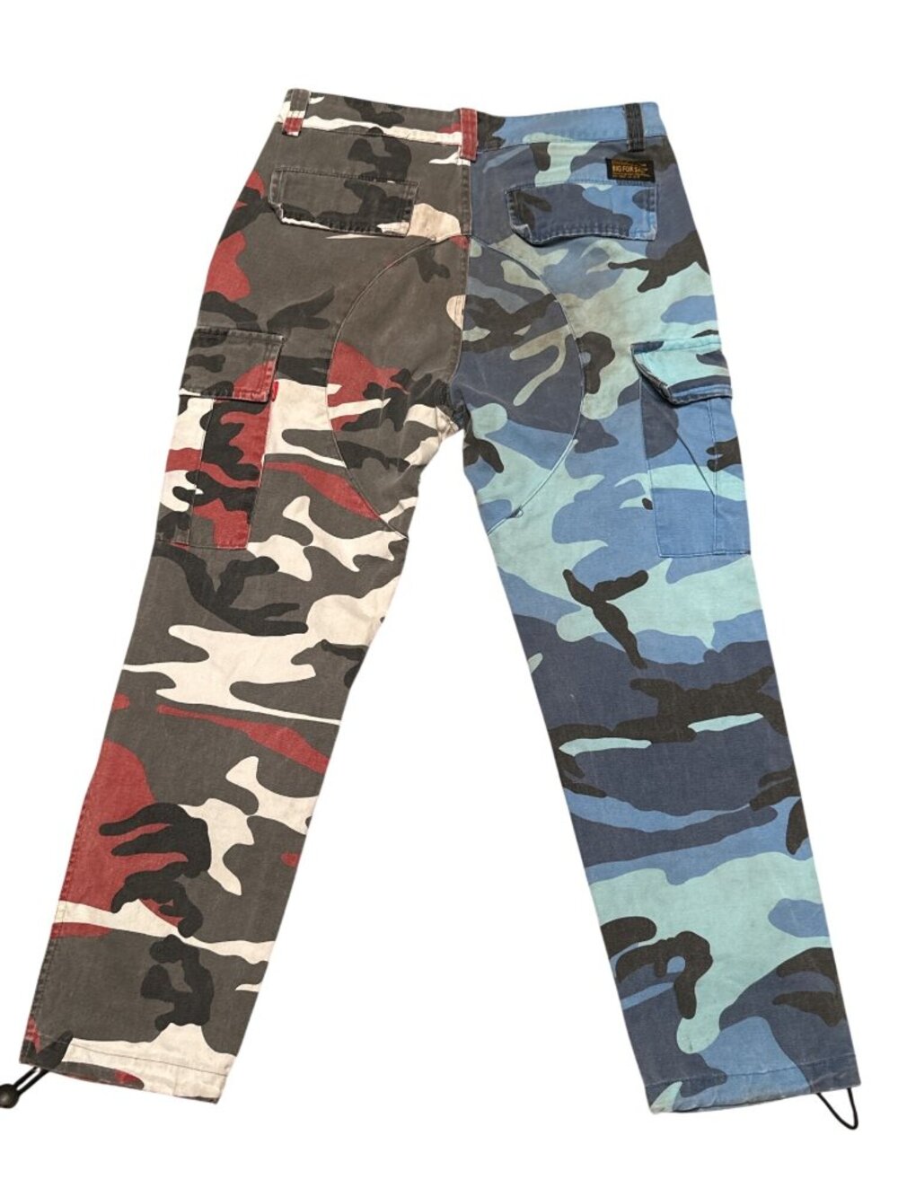 Big For Sam Medium Multicolor Camo Utility Pants Streetwear Cargo Y2K Streetwear - Picture 3 of 7